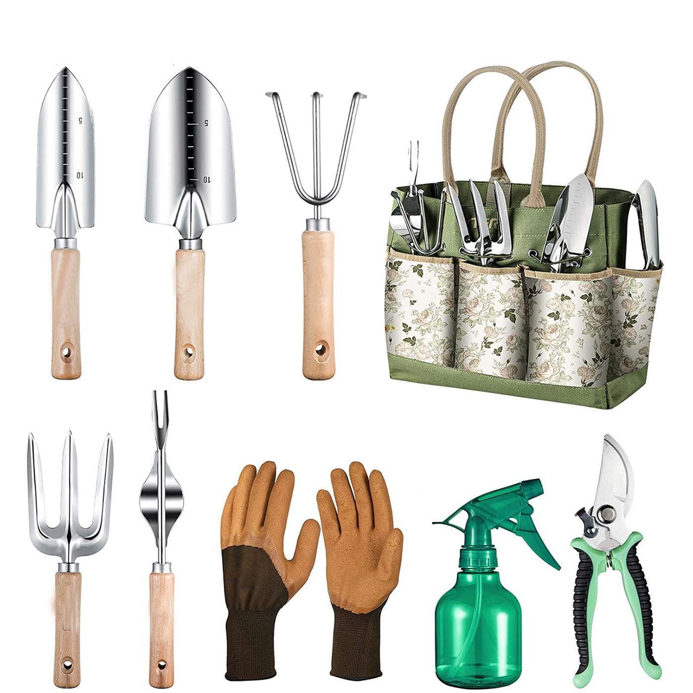 Gardening Tools Women - 9 Parçalı Bahçe Aletleri Seti, Ağır