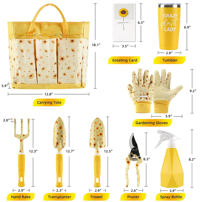 Gardening Tools Set Gift - Dayanıklı Bahçe Alet Seti Bayanlar İçin