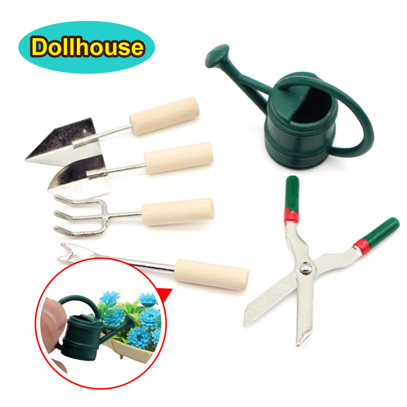 Gardening Tools For Home - 1/12 Dollhouse Simülasyon sulama kovası Kürek
