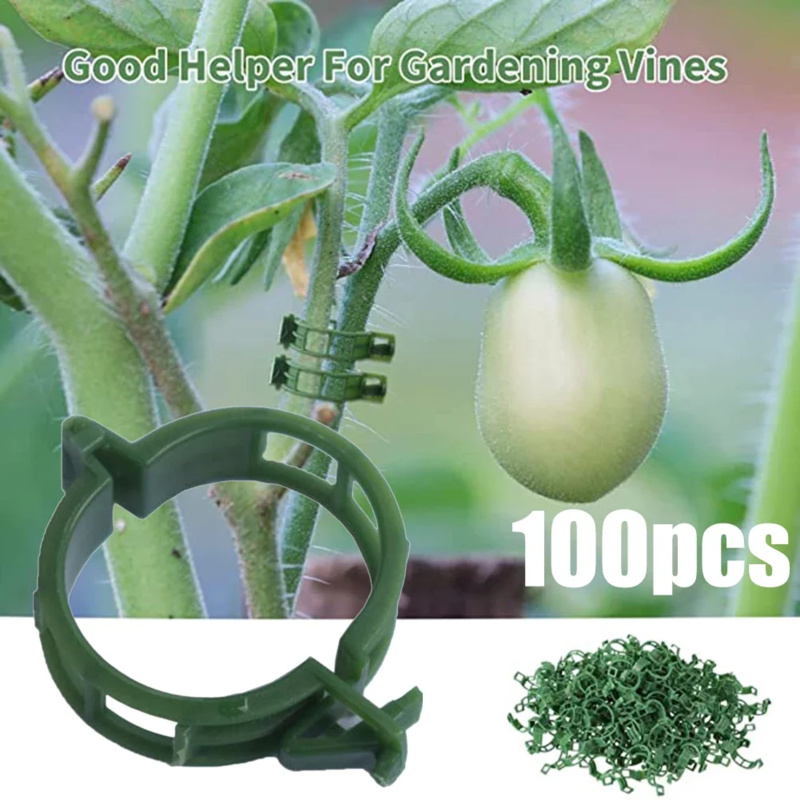 Gardening Tools Hoe - 100 adet/bitki destek klipsi plastik bağları