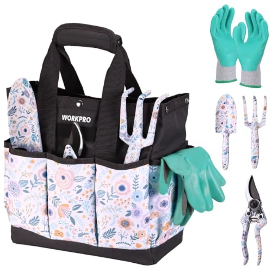 Gardening Tools Set Gift - 5 adet bahçe alet seti, çantalı
