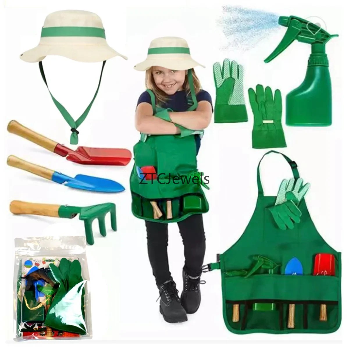 Çocuklar için bahçe önlüğü, el - Gardening Tools Kids Set incelemesi ve fiyatı