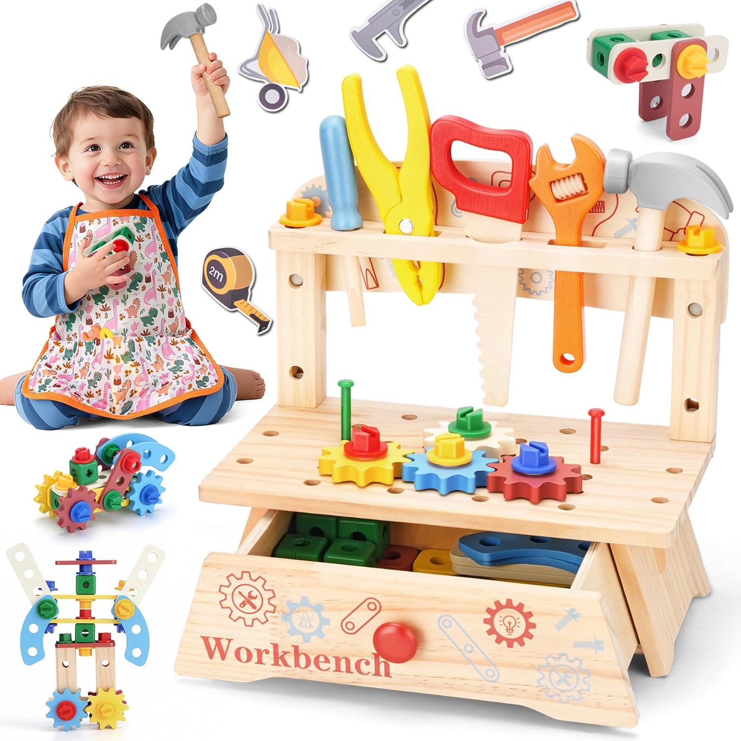 Çocuklar için Ahşap Alet Tezga - Gardening Tools Kids Set incelemesi ve fiyatı