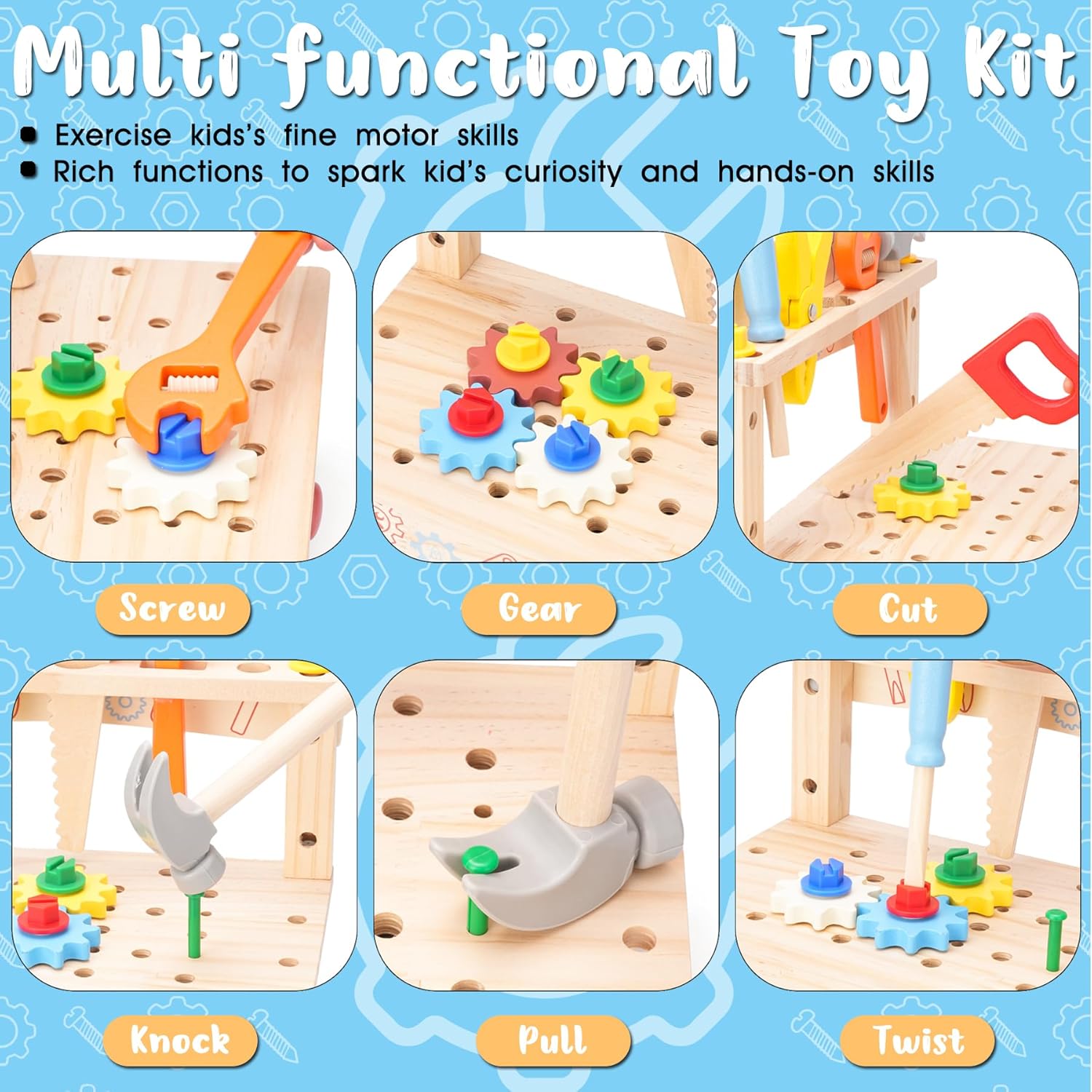 Çocuklar için Ahşap Alet Tezga - Gardening Tools Kids Set incelemesi ve fiyatı