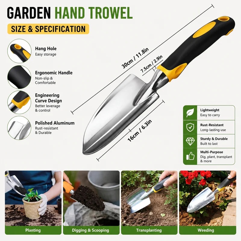 Ağır Hizmet Tipi Paslanmaz Çel - Garden Hand Trowel incelemesi ve fiyatı