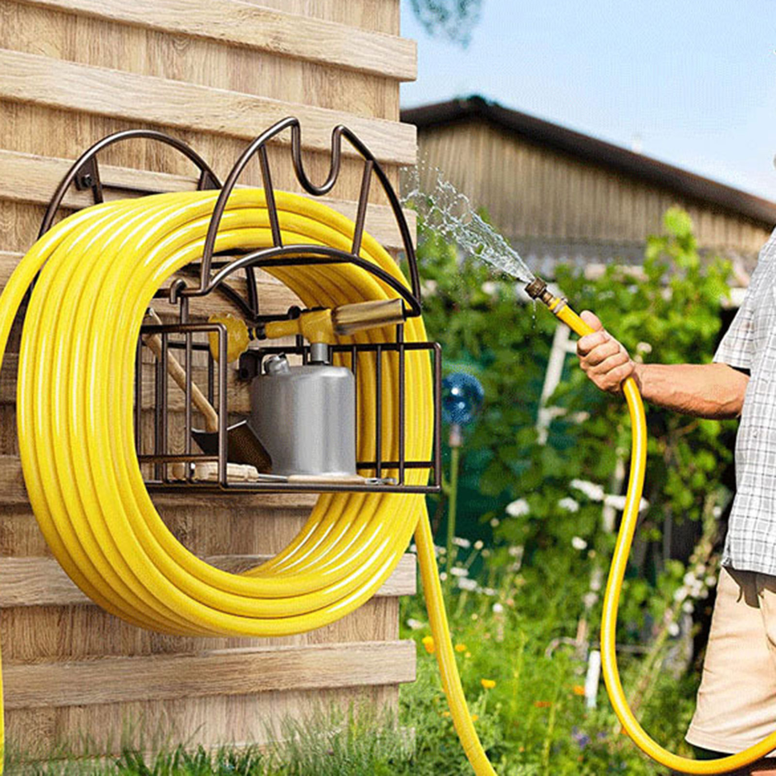 Duvara monte bahçe hortumu tut - Gardening Tools Hoe incelemesi ve fiyatı