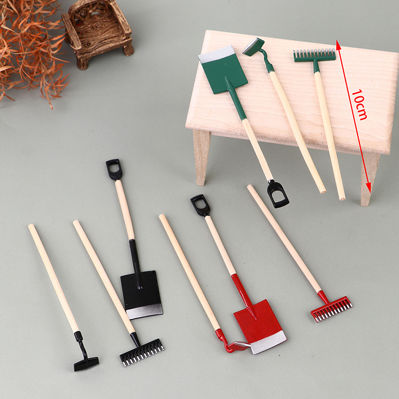 3 adet 1:12 Dollhouse minyatür - Gardening Tools Hoe incelemesi ve fiyatı